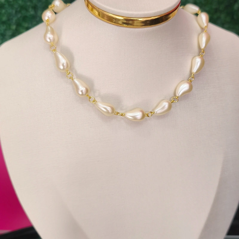 COLAR FEMININO GOTAS MADRE PÉROLAS - alternativa