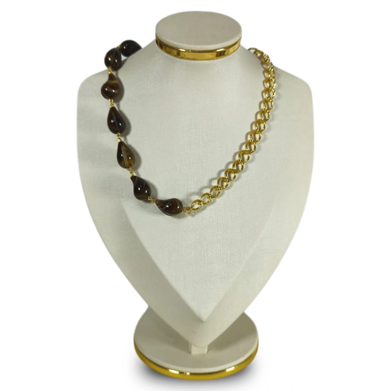 CORRENTE FEMININA GOTAS MADRE PÉROLAS