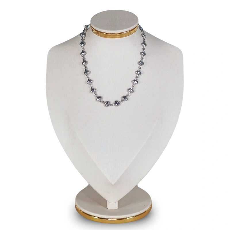 COLAR CORAÇÕES EM AÇO INOXIDÁVEL