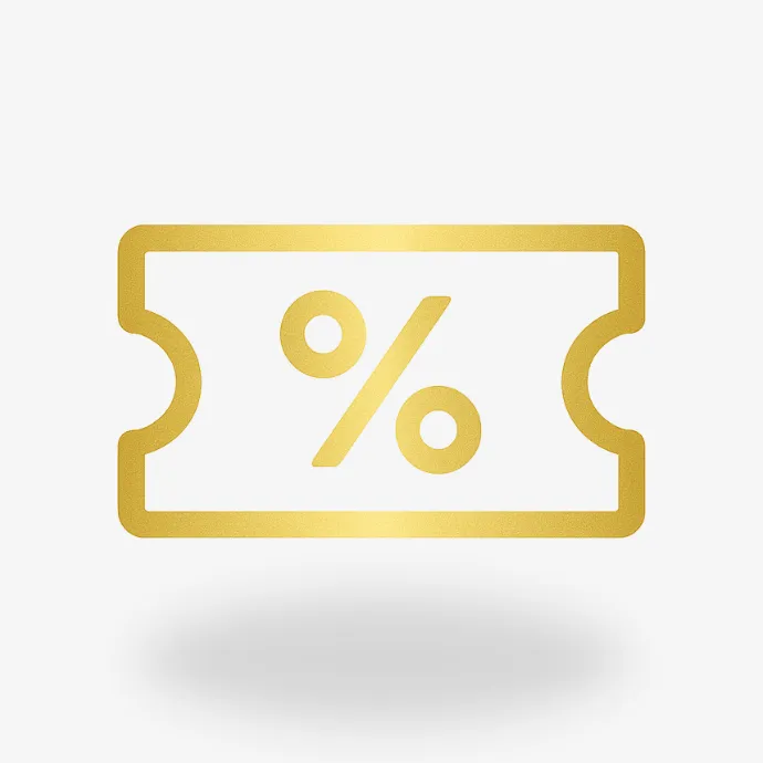 Cupons de até 10% de desconto